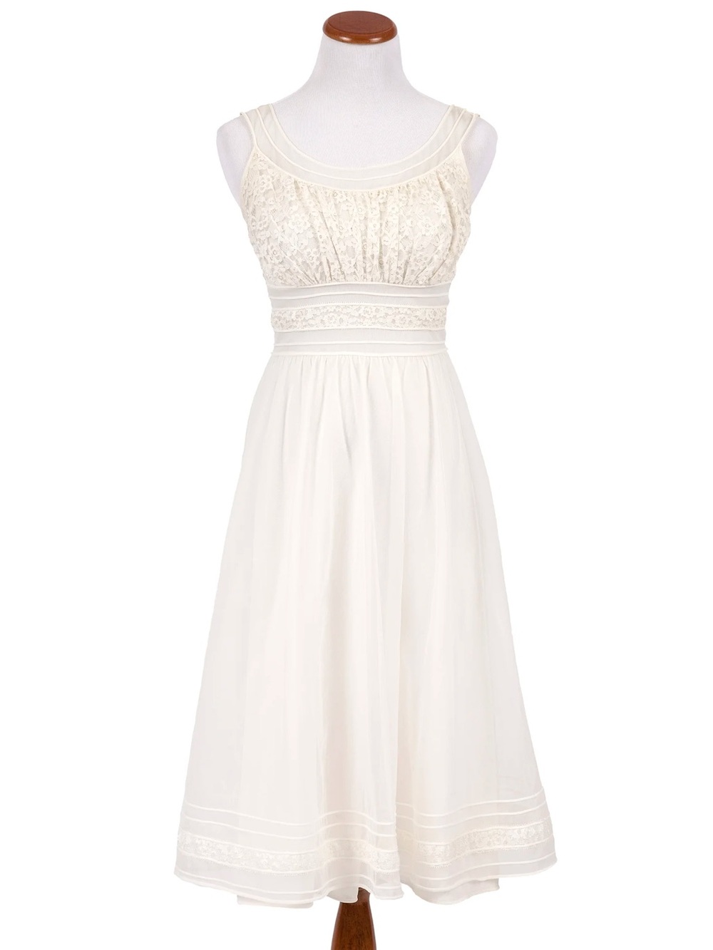 1960s Shadowline  Nightgown Chiffon Lace Lingerie Vintage Sz S